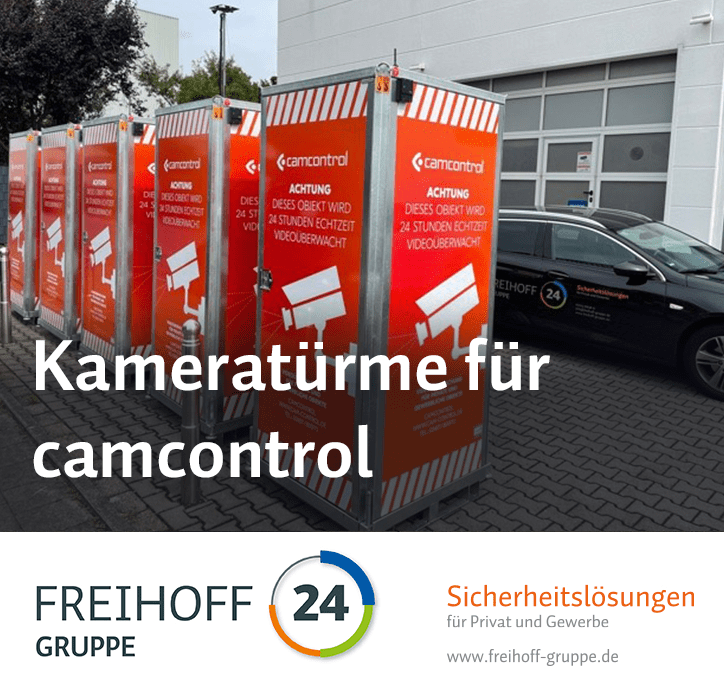 Die Protego 24 Sicherheitsservice GmbH beliefert camcontrol mit Videomasten